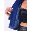 imageAllegra K Womens Winter Wedding Faux Fur Bolero Jacket Loose Formal Faux Fur CoatRoyal Blue