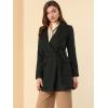 imageAllegra K Womens Winter Wrap Coat Turndwon Collar Long Sleeve Tie Belt Coat with PocketsBlack