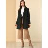 imageAllegra K Womens Winter Wrap Coat Turndwon Collar Long Sleeve Tie Belt Coat with PocketsBlack