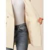 imageAllegra K Womens Winter Wrap Coat Turndwon Collar Long Sleeve Tie Belt Coat with PocketsCream White