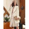 imageAllegra K Womens Winter Wrap Coat Turndwon Collar Long Sleeve Tie Belt Coat with PocketsCream White