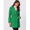 imageAllegra K Womens Winter Wrap Coat Turndwon Collar Long Sleeve Tie Belt Coat with PocketsEmerald Green