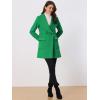 imageAllegra K Womens Winter Wrap Coat Turndwon Collar Long Sleeve Tie Belt Coat with PocketsEmerald Green