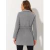 imageAllegra K Womens Winter Wrap Coat Turndwon Collar Long Sleeve Tie Belt Coat with PocketsGray