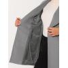 imageAllegra K Womens Winter Wrap Coat Turndwon Collar Long Sleeve Tie Belt Coat with PocketsGray
