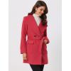 imageAllegra K Womens Winter Wrap Coat Turndwon Collar Long Sleeve Tie Belt Coat with PocketsRed
