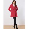 imageAllegra K Womens Winter Wrap Coat Turndwon Collar Long Sleeve Tie Belt Coat with PocketsRed