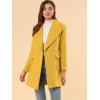 imageAllegra K Womens Winter Wrap Coat Turndwon Collar Long Sleeve Tie Belt Coat with PocketsYellow