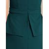 imageAllegra K Womens Work Sheath Dresses Crewneck Pencil Business Peplum DressBlue Green