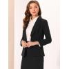 imageAllegra K Work Blazer for Womens Shawl Lapel Long Sleeve Pockets Office Suit Jacket BlazersBlack