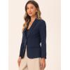 imageAllegra K Work Blazer for Womens Shawl Lapel Long Sleeve Pockets Office Suit Jacket BlazersDark Blue