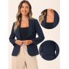 imageAllegra K Work Blazer for Womens Shawl Lapel Long Sleeve Pockets Office Suit Jacket BlazersDark Blue
