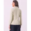 imageAllegra K Work Blazer for Womens Shawl Lapel Long Sleeve Pockets Office Suit Jacket BlazersKhaki
