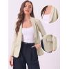 imageAllegra K Work Blazer for Womens Shawl Lapel Long Sleeve Pockets Office Suit Jacket BlazersKhaki