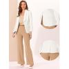 imageAllegra K Work Blazer for Womens Shawl Lapel Long Sleeve Pockets Office Suit Jacket BlazersWhite