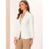 imageAllegra K Work Blazer for Womens Shawl Lapel Long Sleeve Pockets Office Suit Jacket BlazersWhite