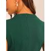 imageAllegra K Work Dress for Womens Crew Neck Business Casual Knee Length Sleeveless Sheath DressesDark Green