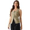 imageAllegra K Blazer Vest Top for Womens 2025 Trendy Button Down Sleeveless SuitKhaki