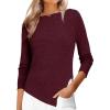 imageAllegra K Boat Neck Sweater for Womens Fall High Low Winter TopRed
