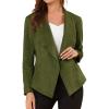 imageAllegra K Women Faux Suede Jacket Lapel Draped Open Front Cardigan Casual Trendy Suede BlazerArmy Green
