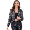 imageAllegra K Womens Sequin Jacket Bomber Long Sleeve Zipper Shiny Glitter Tops Sparkly Party Slitter OutfitSilver Pink