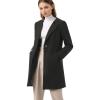 imageAllegra K Womens Winter Overcoat Lapel Collar Single Breasted Outerwear Long Pea CoatBlack