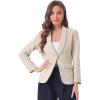 imageAllegra K Work Blazer for Womens Shawl Lapel Long Sleeve Pockets Office Suit Jacket BlazersKhaki