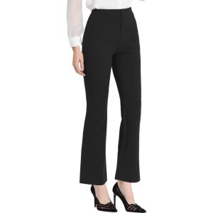 imageAllegra K Womens Dress Pants High Waist Trousers Stretchy Full Length Casual Work Slacks Office Pants