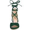 imageAllegra K Women Crisscross Front Block Heeled Lace Up Green Sandals 6 M US