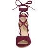 imageAllegra K Womens Block Heeled Lace Up Burgundy Sandals 75 M US