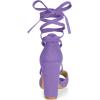 imageAllegra K Womens Block Heeled Lace Up Purple Sandals 65 M US