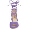 imageAllegra K Womens Block Heeled Lace Up Purple Sandals 9 M US