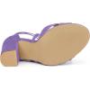 imageAllegra K Womens Block Heeled Lace Up Purple Sandals 9 M US