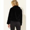imageAllegra K Womens Faux Fur Fluffy Coat Collar 2025 Warm Winter Cropped JacketBlack