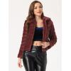 imageAllegra K Womens Faux Fur Fluffy Coat Collar 2025 Warm Winter Cropped JacketBurgundy