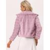 imageAllegra K Womens Faux Fur Fluffy Coat Collar 2025 Warm Winter Cropped JacketPink