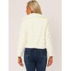 imageAllegra K Womens Faux Fur Fluffy Coat Collar 2025 Warm Winter Cropped JacketWhite
