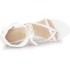 imageAllegra K Womens Flip Flops Chunky Heel Lace Up Heels Thong SandalsWhite