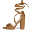 imageAllegra K Womens Heeled Lace up Brown Sandals  6 M US