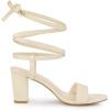 imageAllegra K Womens Lace Up Chunky Heels SandalsBeige