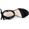 imageAllegra K Womens Lace Up Chunky Heels SandalsBlack