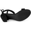 imageAllegra K Womens Lace Up Chunky Heels SandalsBlack