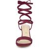 imageAllegra K Womens Lace Up Chunky Heels SandalsBurgundy