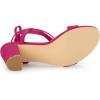 imageAllegra K Womens Lace Up Chunky Heels SandalsHot Pink