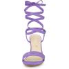 imageAllegra K Womens Lace Up Chunky Heels SandalsPurple