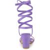 imageAllegra K Womens Lace Up Chunky Heels SandalsPurple