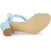 imageAllegra K Womens Lace Up Chunky Heels SandalsSky Blue