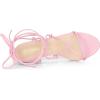 imageAllegra K Womens Lace Up Open Toe Open Toe Strappy Stiletto Heels Pink Sandals  6 M US