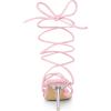 imageAllegra K Womens Lace Up Open Toe Open Toe Strappy Stiletto Heels Pink Sandals  7 M US