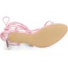imageAllegra K Womens Lace Up Open Toe Open Toe Strappy Stiletto Heels Pink Sandals  7 M US